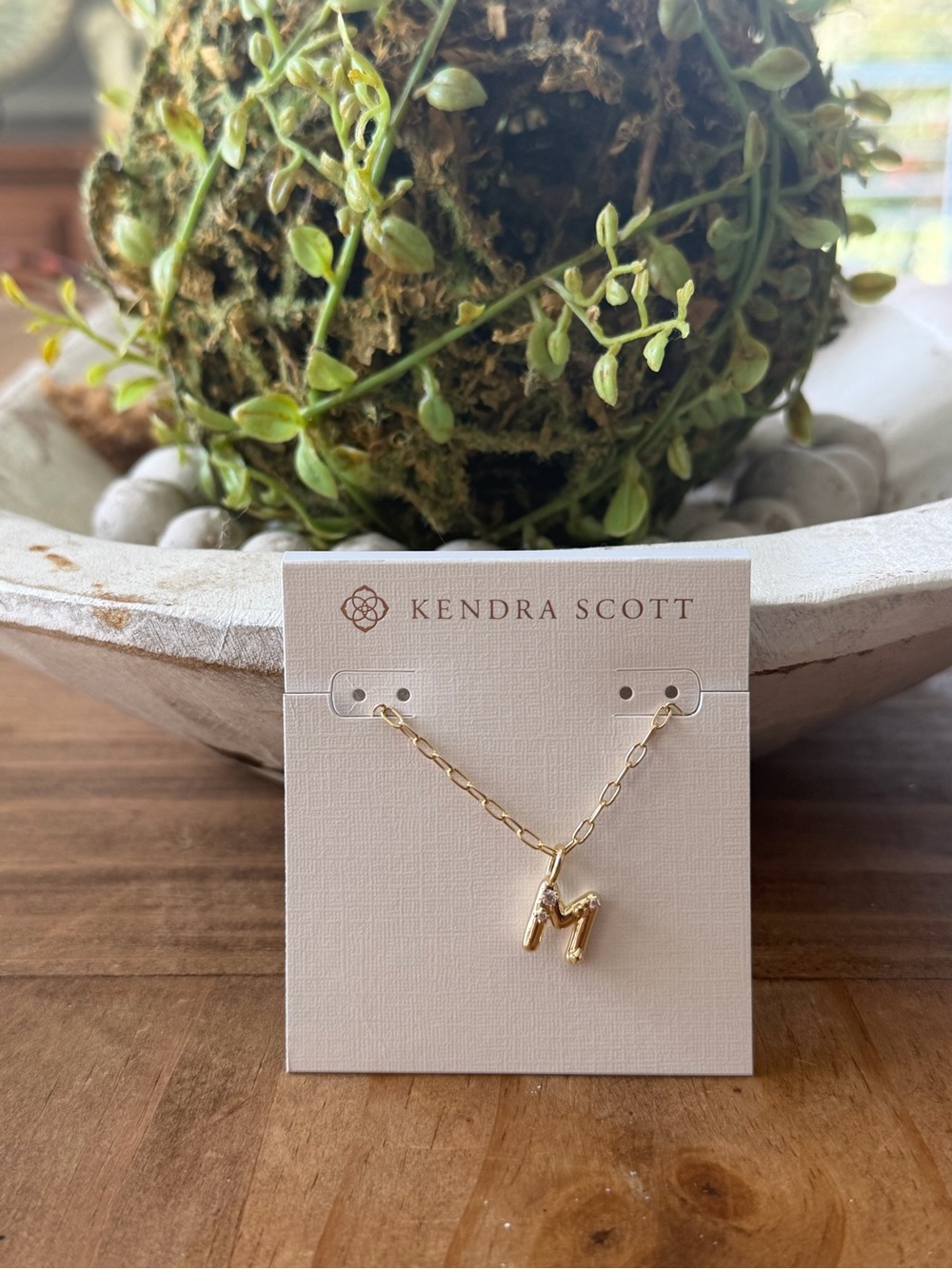 Kendra Scott Gold Initial M Charm Necklace